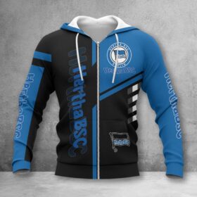 Hertha BSC Hoodie Zip Herren | Hertha Kapuzenjacke mit Reißverschluss WINA3475