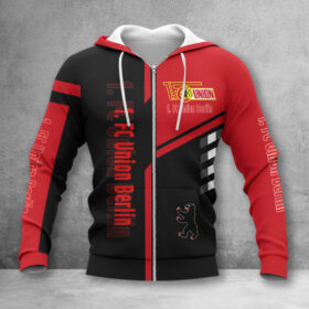 Union Berlin Hoodie Zip Herren | FCU Kapuzenjacke mit Reißverschluss WINA3480