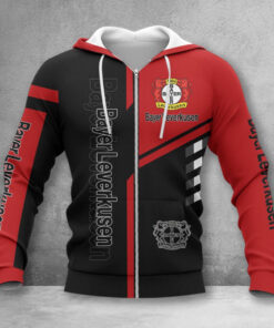 Bayer 04 Leverkusen Hoodie Zip Herren | B04 Kapuzenjacke mit Reißverschluss WINA3469