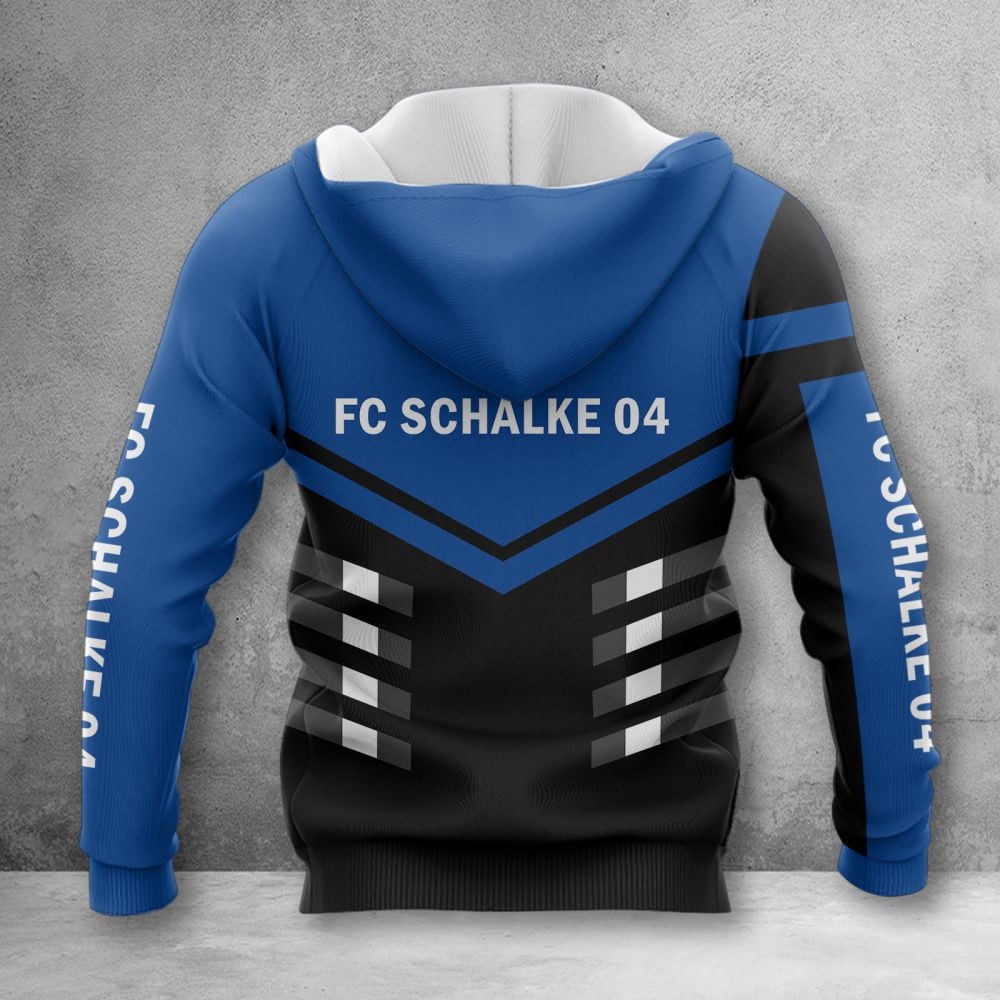 Schalke 04 Hoodie Zip Herren | S04 Kapuzenjacke mit Reißverschluss WINA3534 – Bild 2