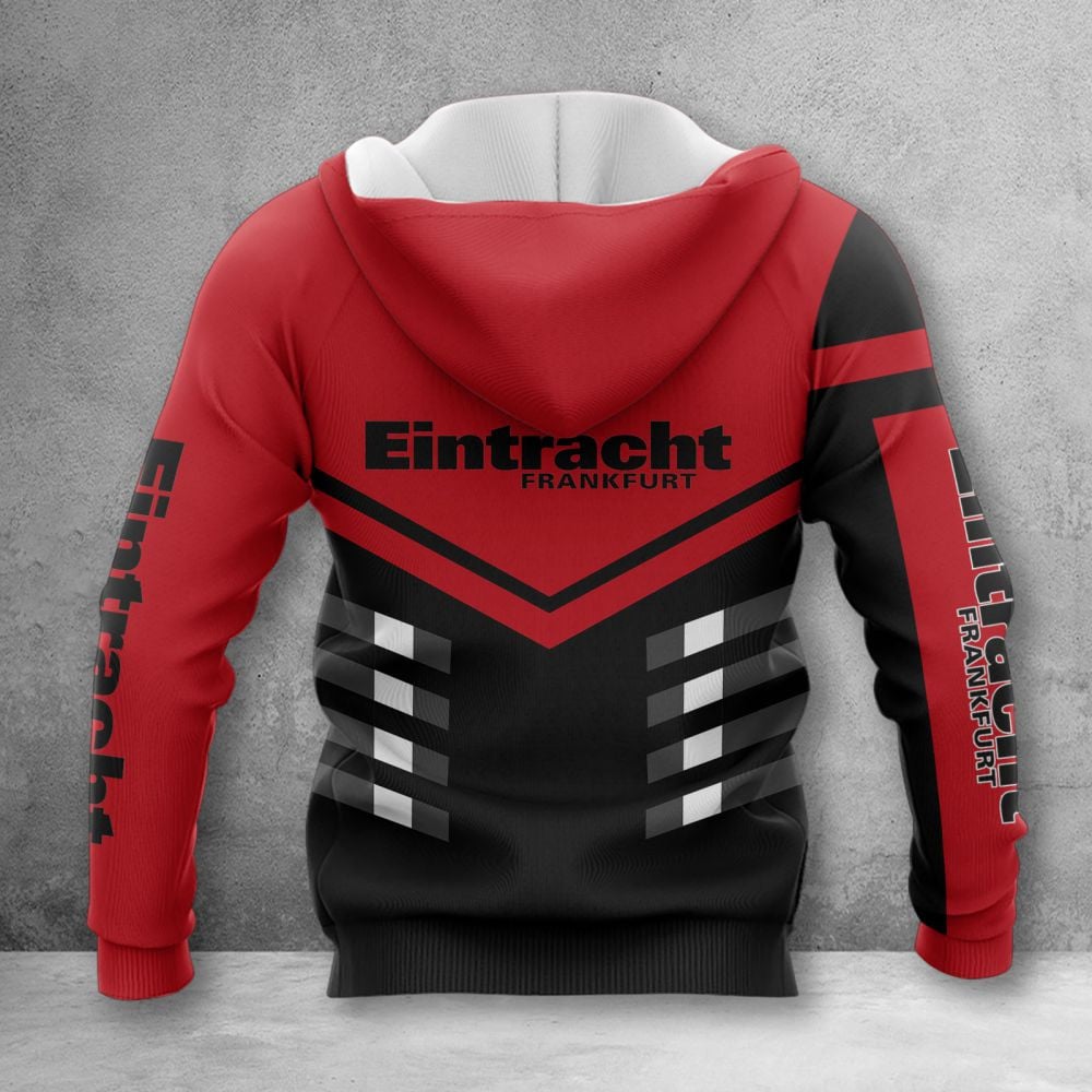 Eintracht Frankfurt Hoodie Zip Herren | SGE Kapuzenjacke mit Reißverschluss WINA3472 – Bild 2