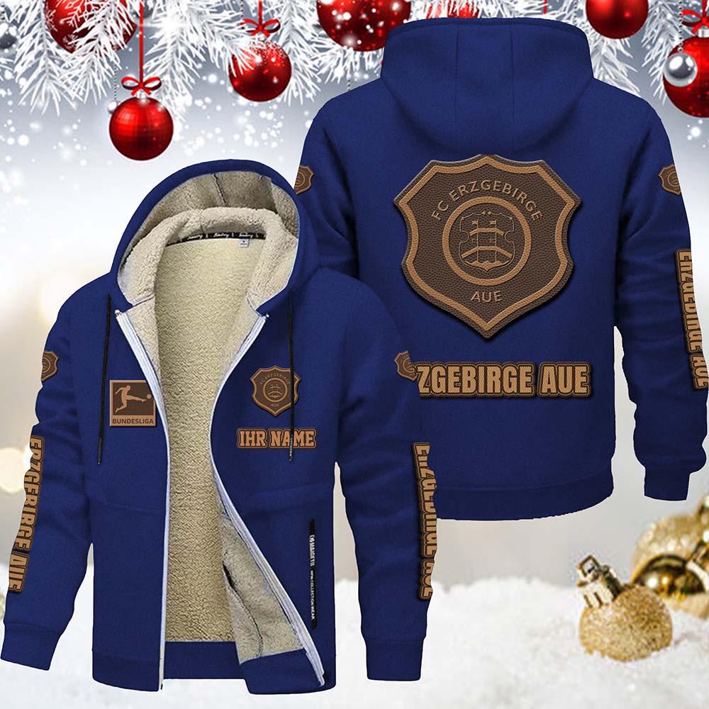 FC Erzgebirge Aue Gefütterte Kapuzenjacke – Bild 4
