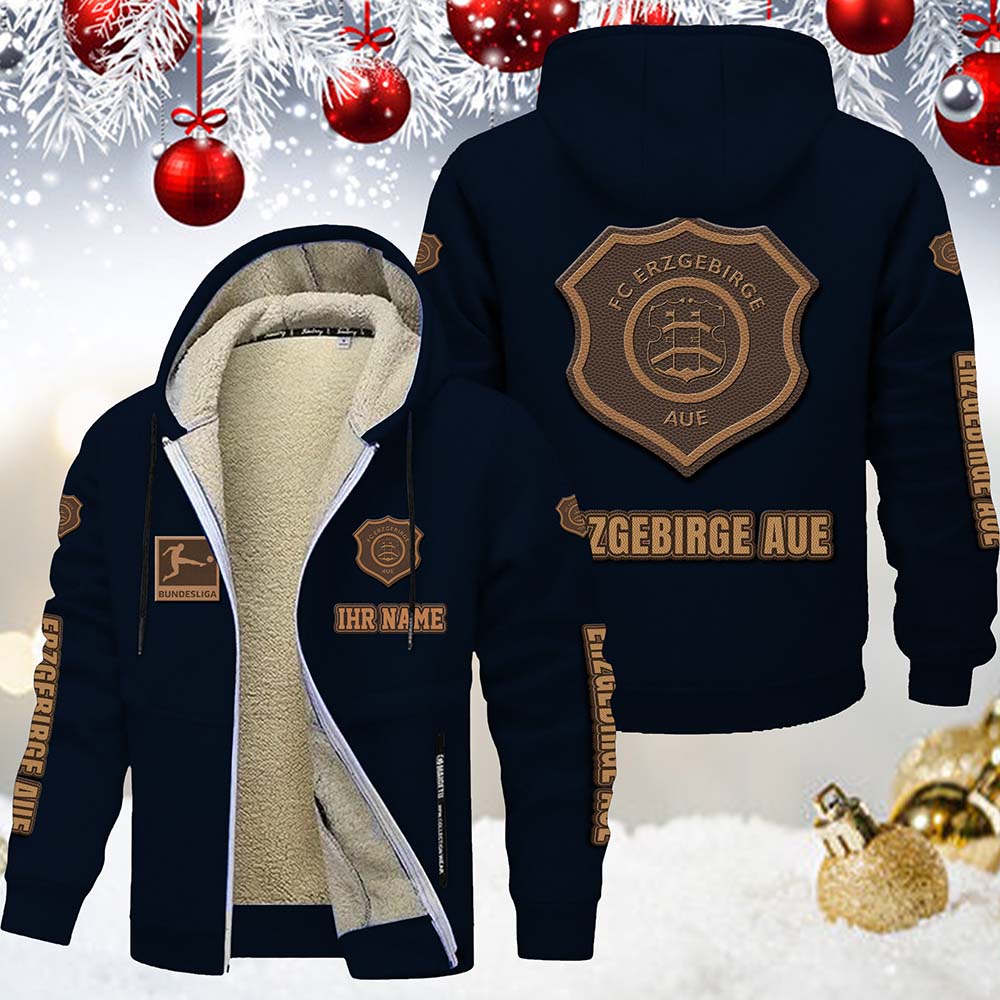 FC Erzgebirge Aue Gefütterte Kapuzenjacke – Bild 3