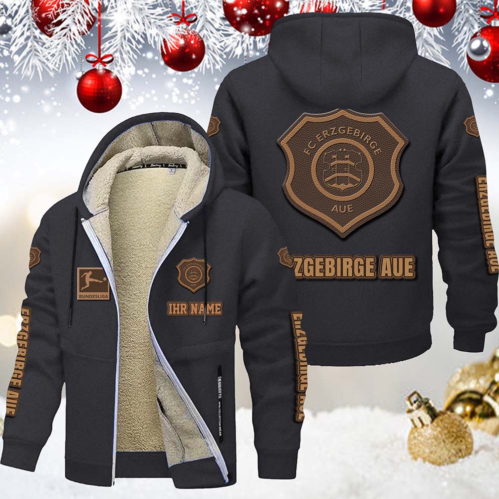 FC Erzgebirge Aue Gefütterte Kapuzenjacke – Bild 6