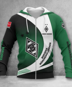 Borussia Mönchengladbach Hoodie Zip Herren | BMG Kapuzenjacke mit Reißverschluss WINA11455