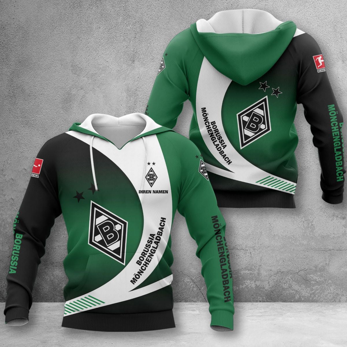 Borussia Mönchengladbach Hoodie Herren | BMG Kapuzenpullover WINA11455