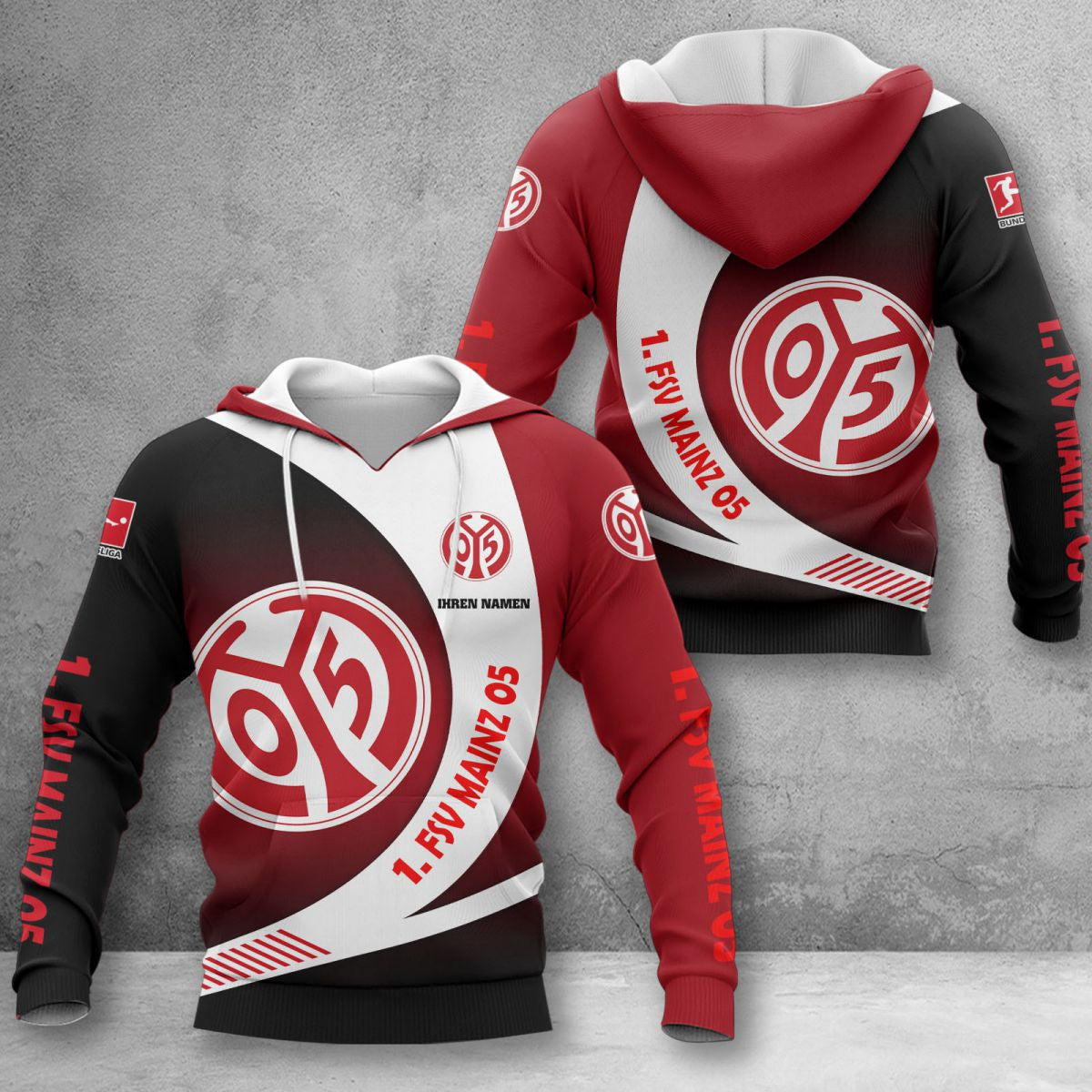 1. FSV Mainz 05 Hoodie Herren | Mainz 05 Kapuzenpullover WINA11452