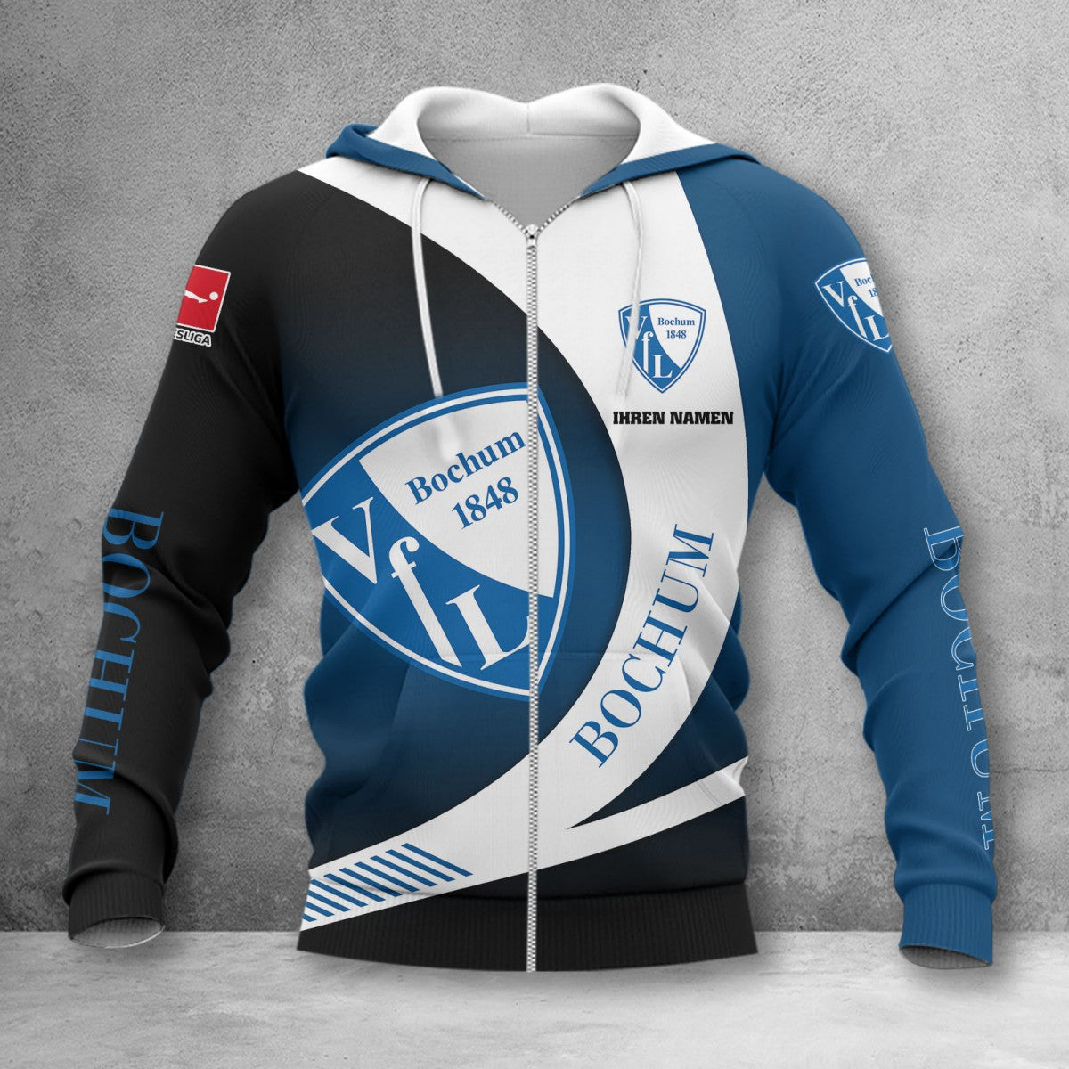 VfL Bochum Hoodie Zip Herren | VfL Kapuzenjacke mit Reißverschluss WINA11466