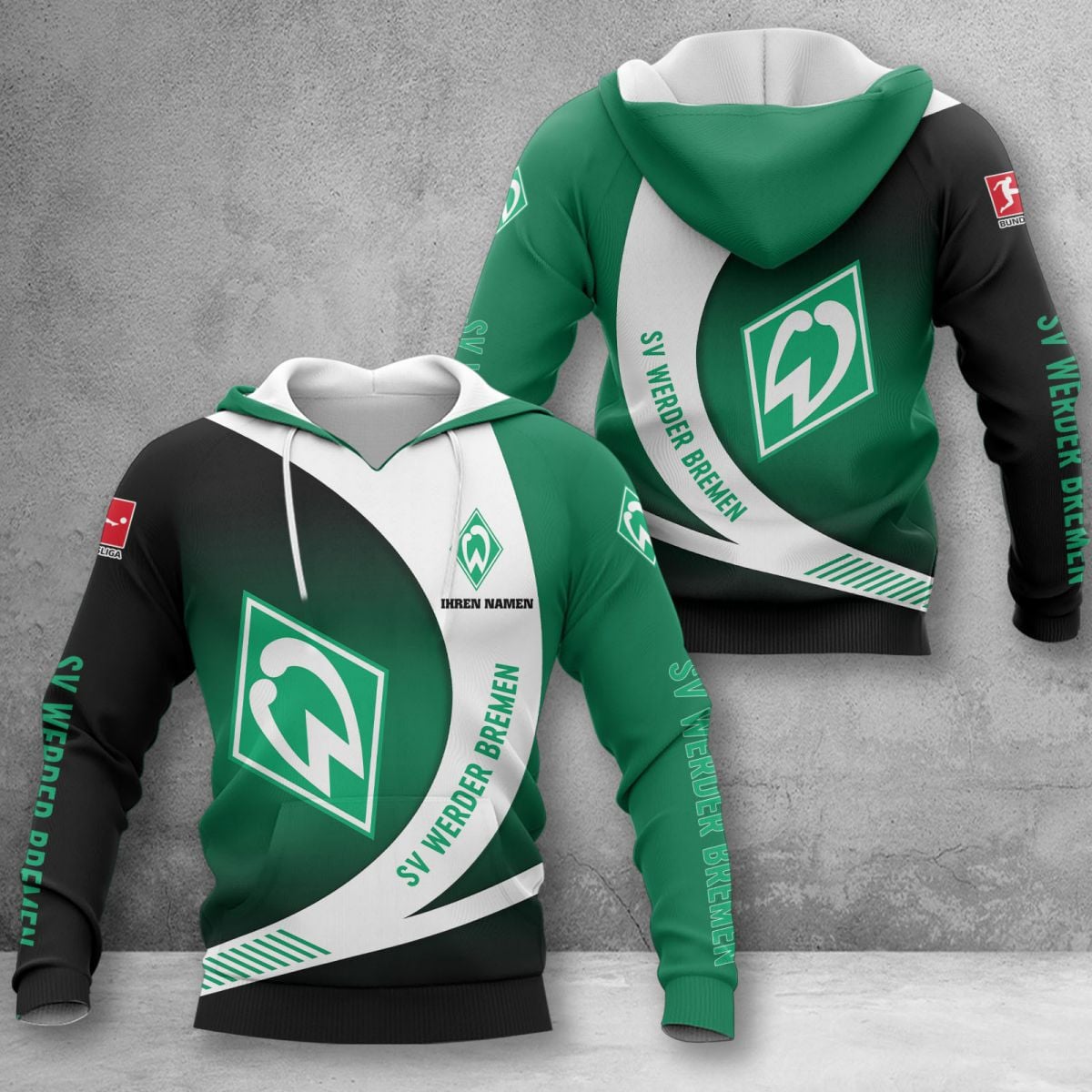 Werder Bremen Hoodie Herren | SVW Kapuzenpullover WINA11468