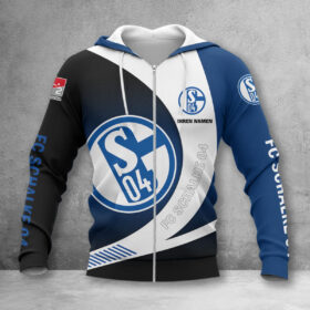 Schalke 04 Hoodie Zip Herren | S04 Kapuzenjacke mit Reißverschluss WINA11462