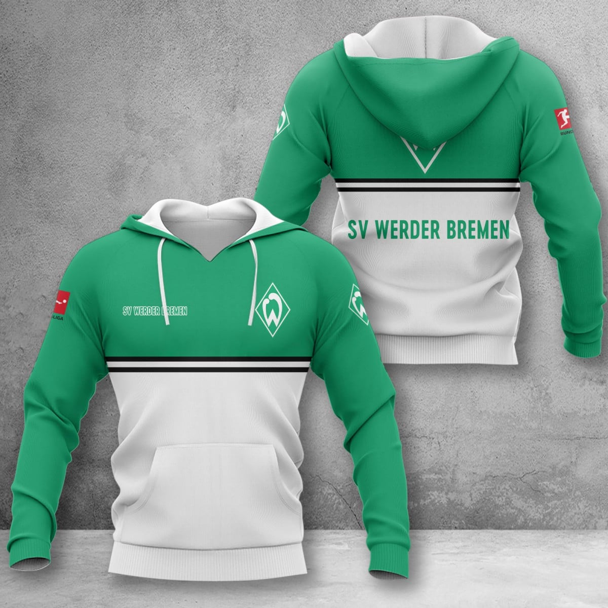 Werder Bremen Hoodie Herren | SVW Kapuzenpullover WINA11850