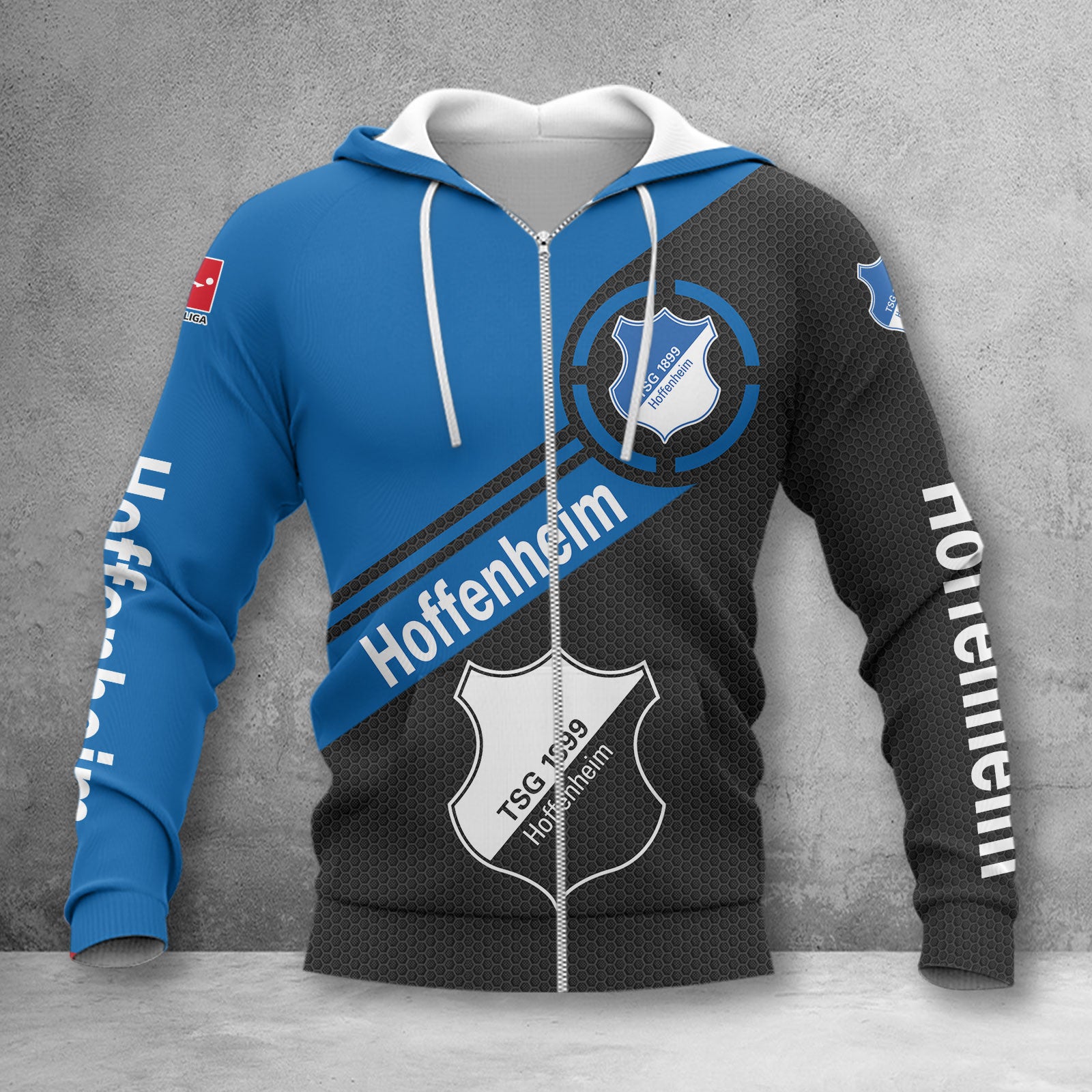 TSG Hoffenheim Hoodie Zip Herren | TSG Kapuzenjacke mit Reißverschluss WINA2865