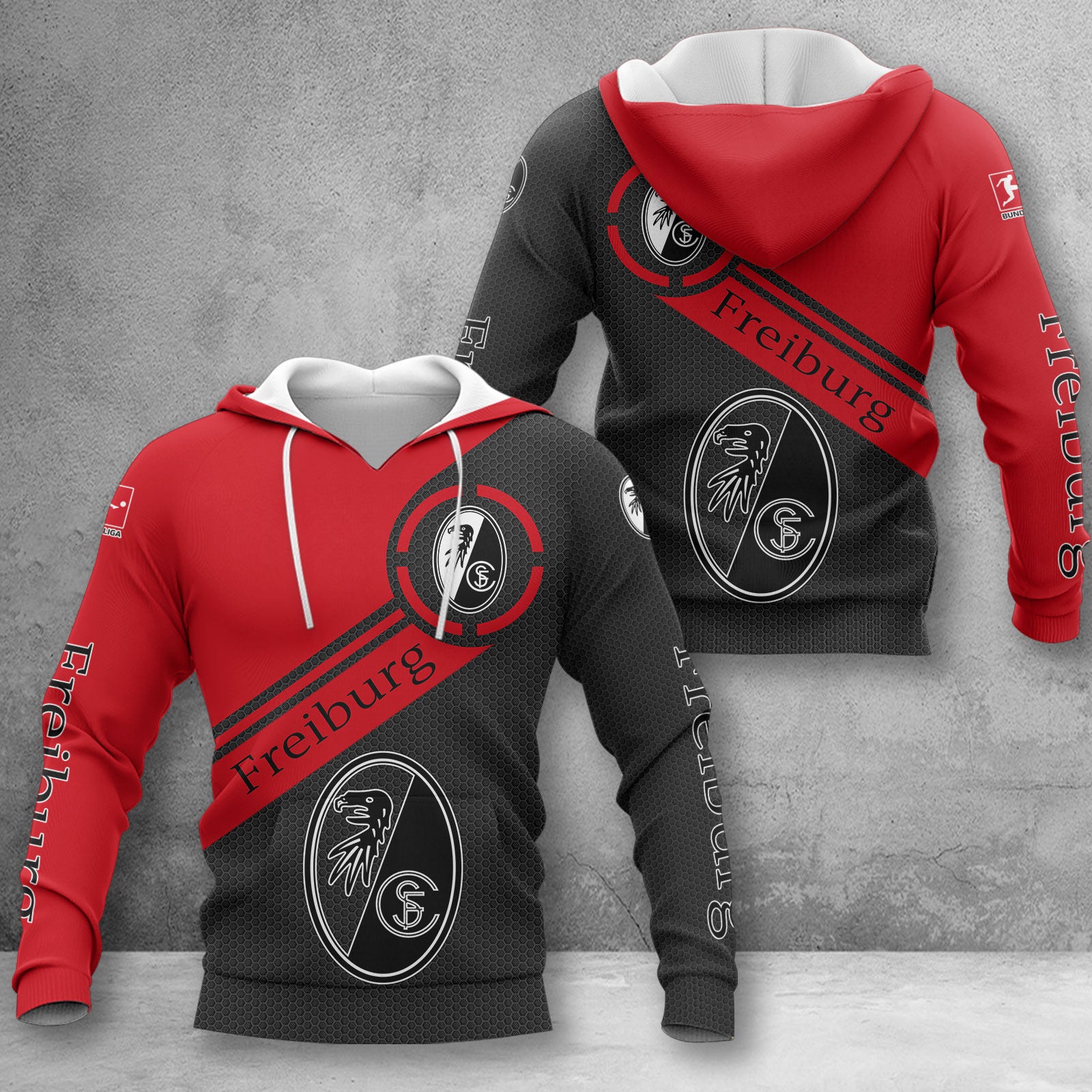 SC Freiburg Hoodie Herren | SCF Kapuzenpullover WINA2863