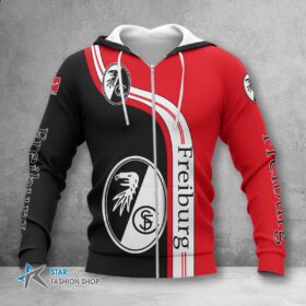 SC Freiburg Hoodie Zip Herren | SCF Kapuzenjacke mit Reißverschluss WINA2807
