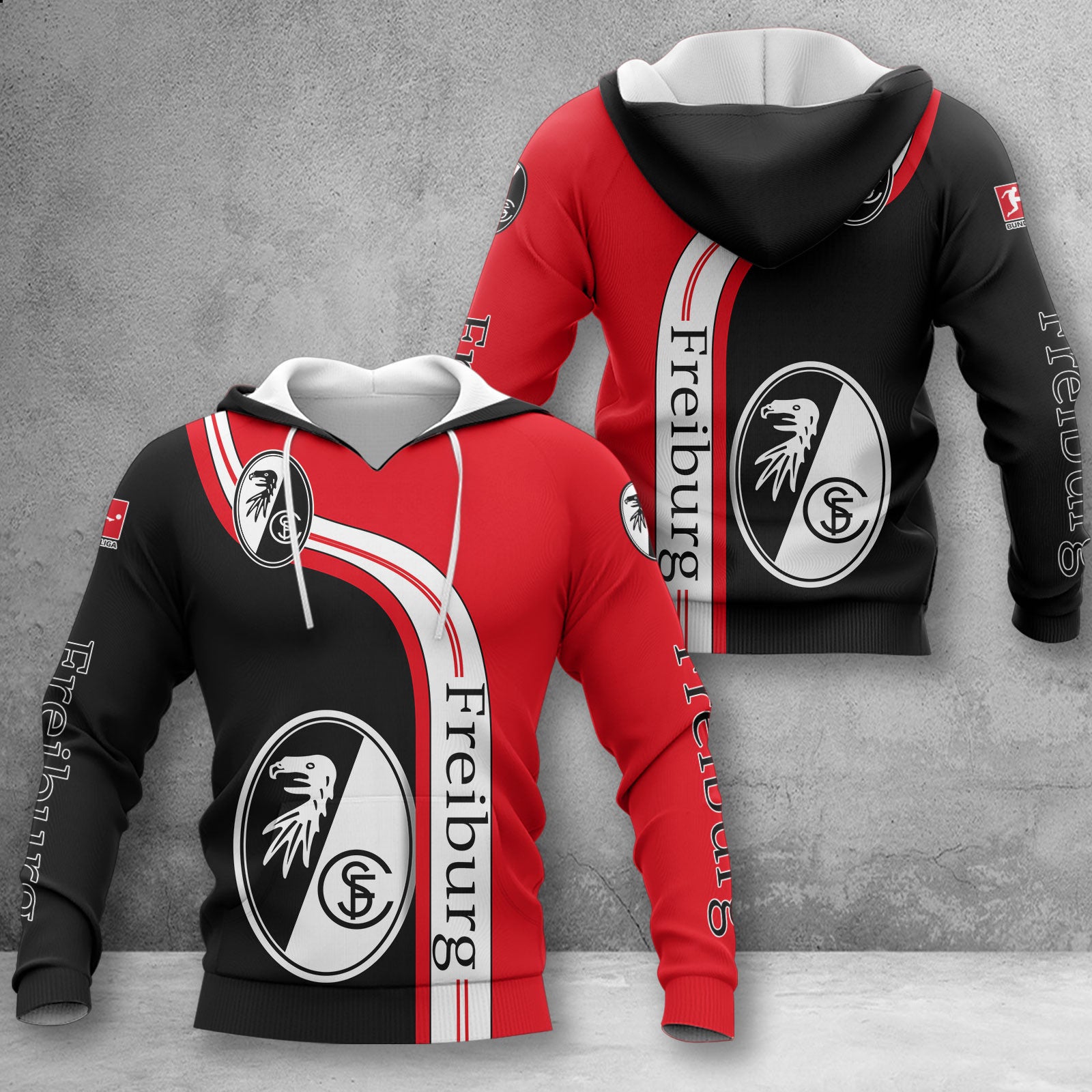 SC Freiburg Hoodie Herren | SCF Kapuzenpullover WINA2807