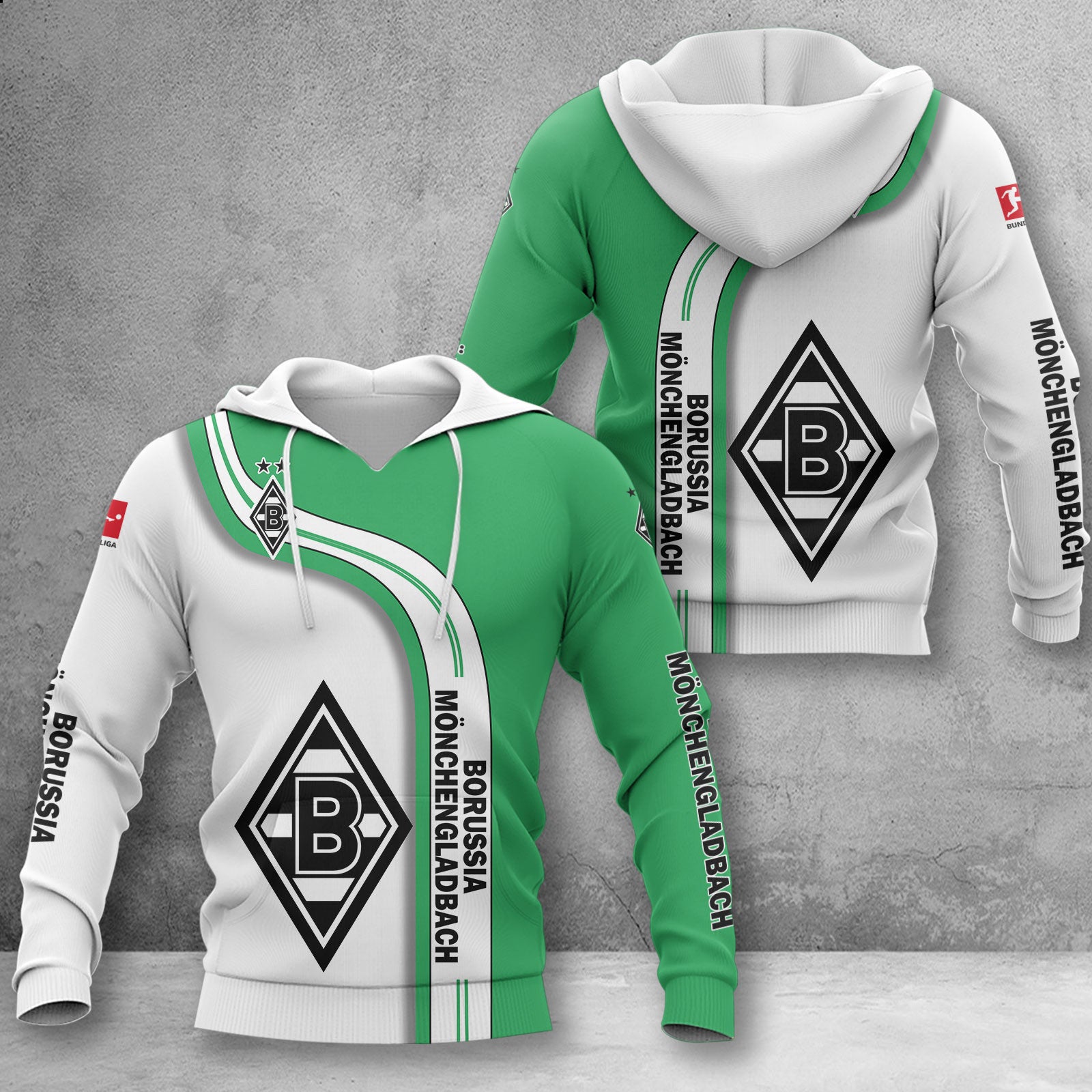 Borussia Mönchengladbach Hoodie Herren | BMG Kapuzenpullover WINA2801