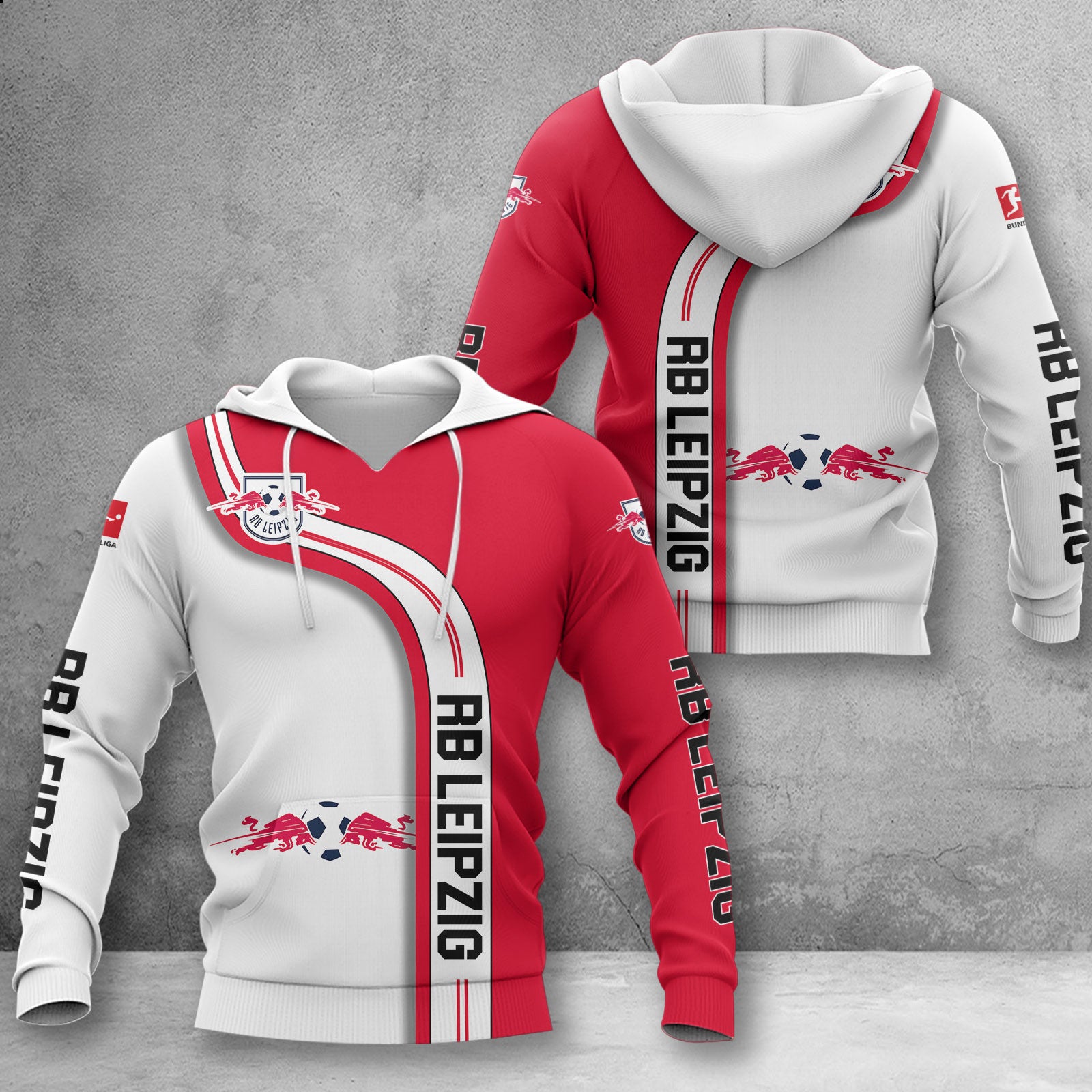 RB Leipzig Hoodie Herren | RBL Kapuzenpullover WINA2806