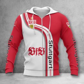 VfB Stuttgart Hoodie Zip Herren | VfB Kapuzenjacke mit Reißverschluss WINA2811