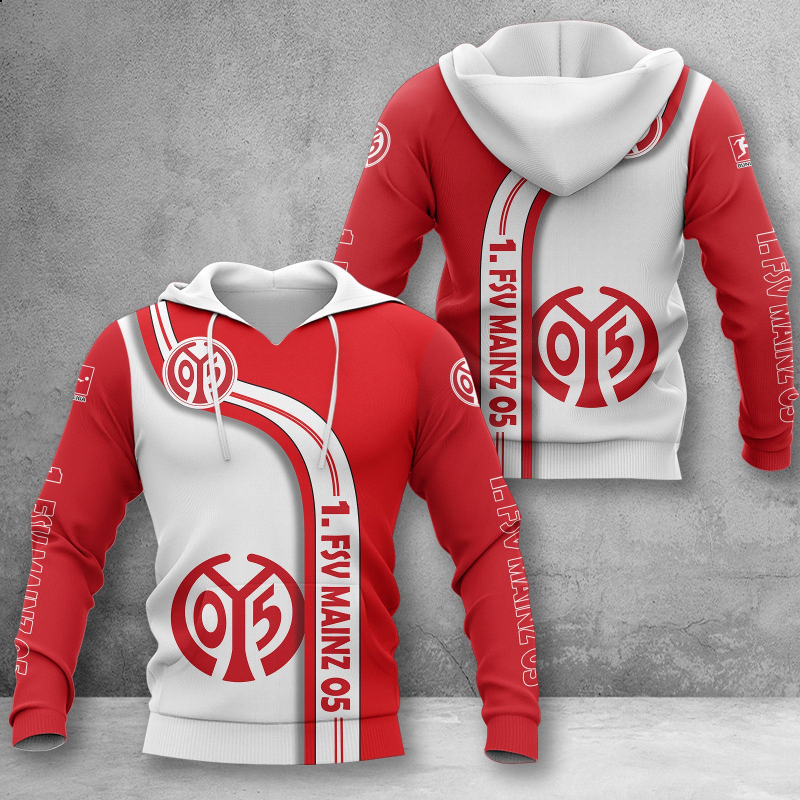 1. FSV Mainz 05 Hoodie Herren | Mainz 05 Kapuzenpullover WINA2798