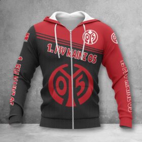 1. FSV Mainz 05 Hoodie Zip Herren | Mainz 05 Kapuzenjacke mit Reißverschluss WINA2910