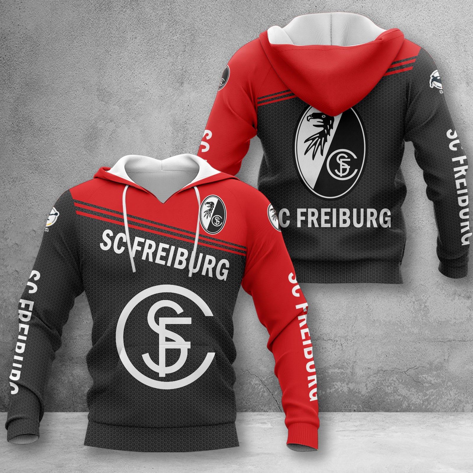SC Freiburg II Hoodie Herren | SCF II Kapuzenpullover WINA2955