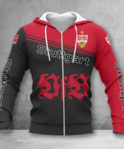 VfB Stuttgart Hoodie Zip Herren | VfB Kapuzenjacke mit Reißverschluss WINA2923