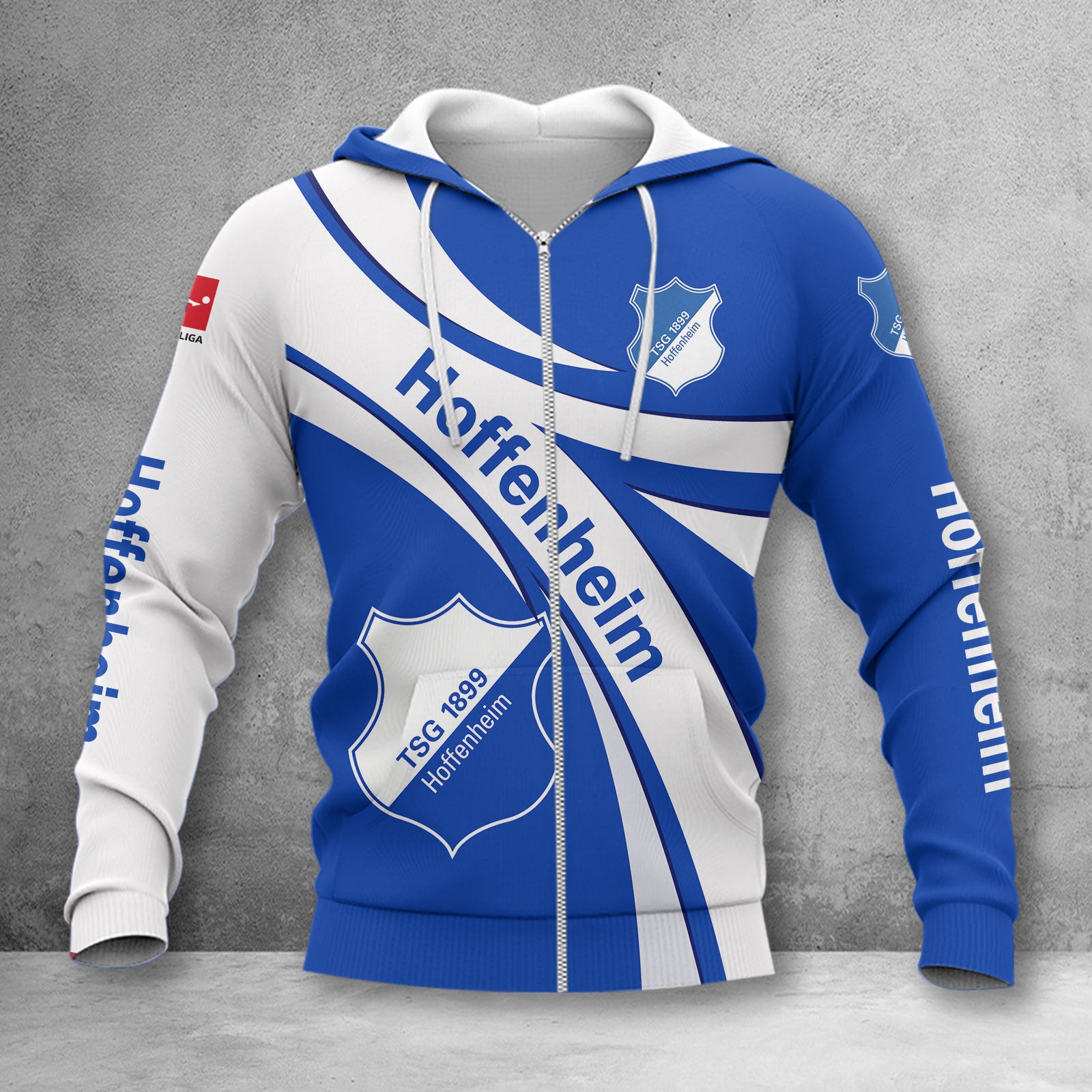 TSG Hoffenheim Hoodie Zip Herren | TSG Kapuzenjacke mit Reißverschluss WINA2456