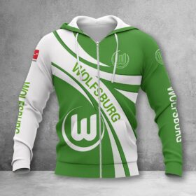 VfL Wolfsburg Hoodie Zip Herren | WOB Kapuzenjacke mit Reißverschluss WINA2460