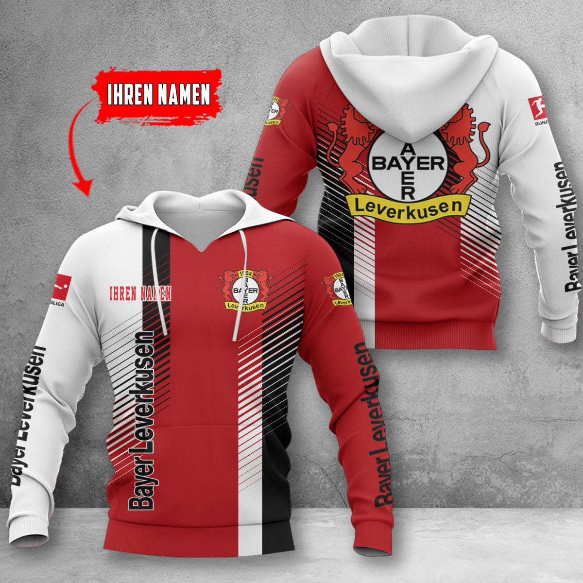 Bayer 04 Leverkusen Hoodie Herren | B04 Kapuzenpullover WINA10720