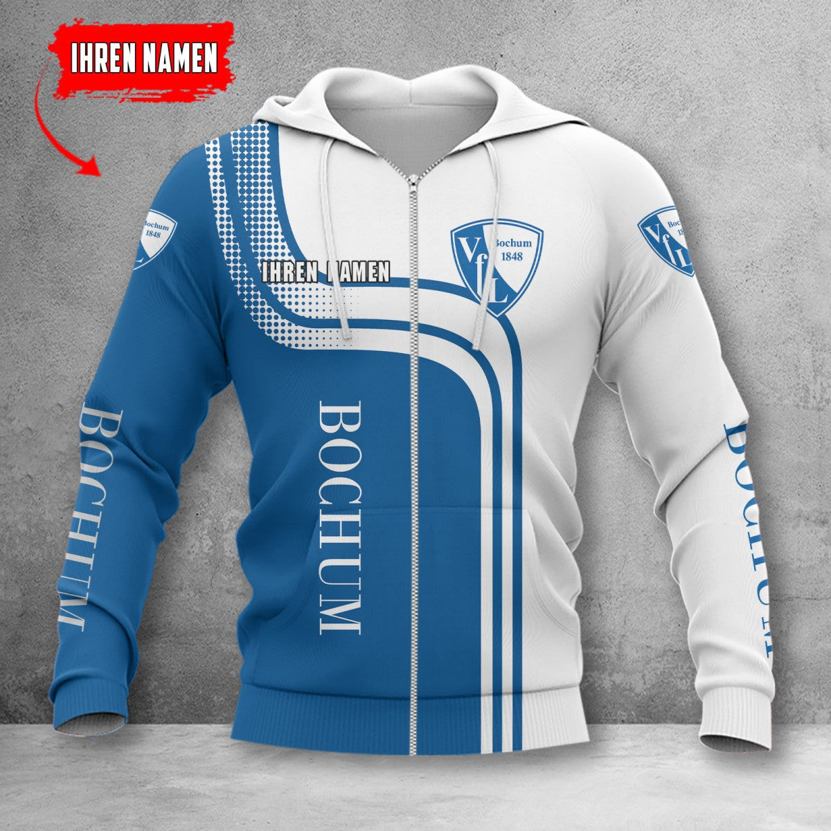 VfL Bochum Hoodie Zip Herren | VfL Kapuzenjacke mit Reißverschluss WINA60133
