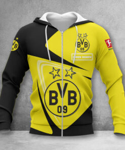 Borussia Dortmund Hoodie Zip Herren | BVB Kapuzenjacke mit Reißverschluss WINA17707