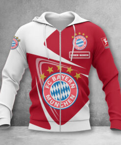 Bayern München Hoodie Zip Herren | FCB Kapuzenjacke mit Reißverschluss WINA17711
