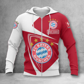 Bayern München Hoodie Zip Herren | FCB Kapuzenjacke mit Reißverschluss WINA17711