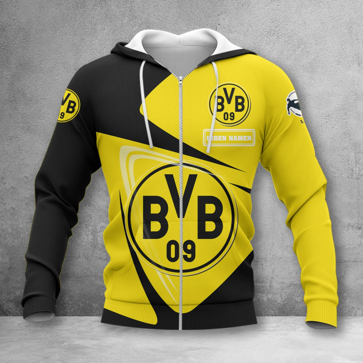 Borussia Dortmund II Hoodie Zip Herren | BVB II Kapuzenjacke mit Reißverschluss WINA17742