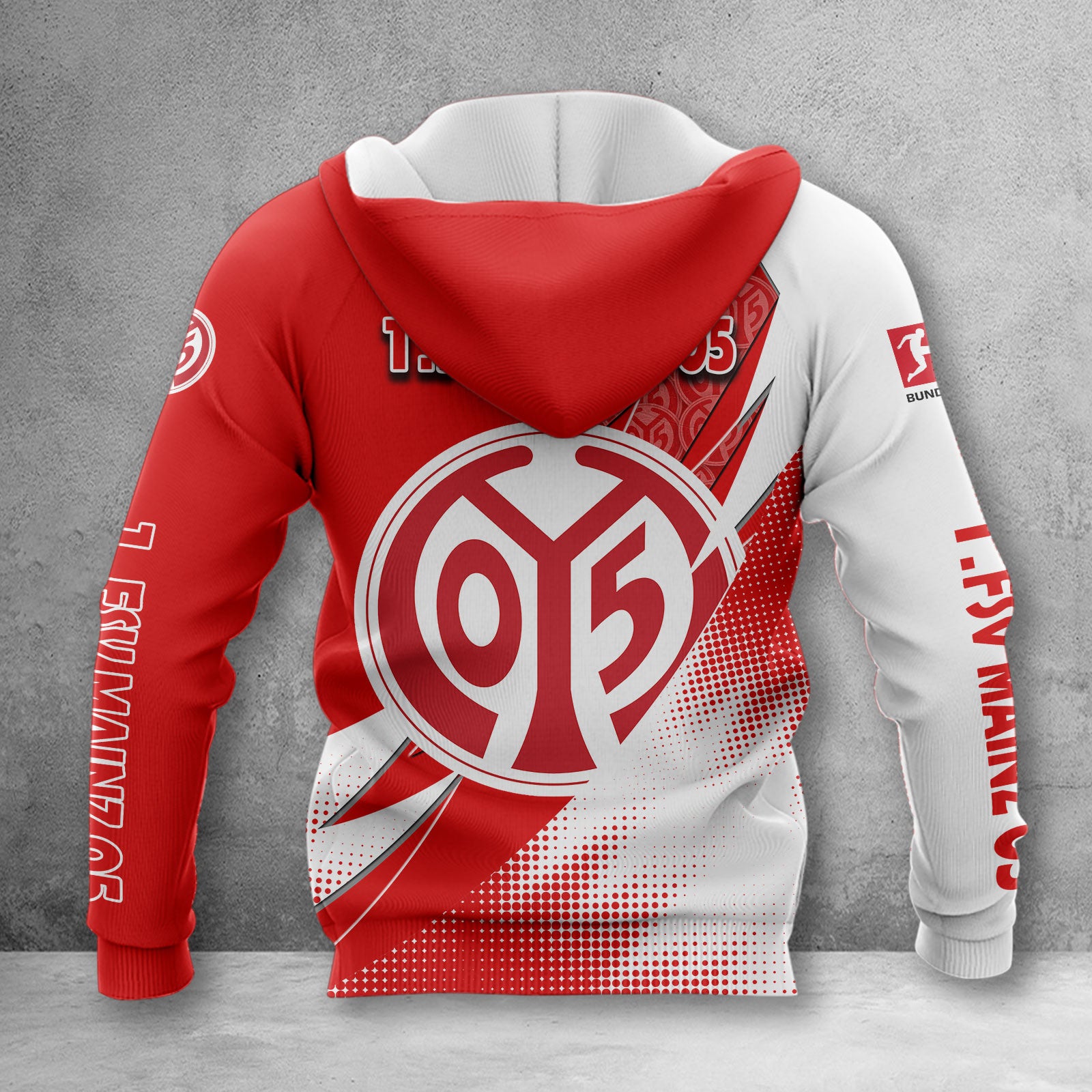1. FSV Mainz 05 Hoodie Herren | Mainz 05 Kapuzenpullover WINA23155 – Bild 2