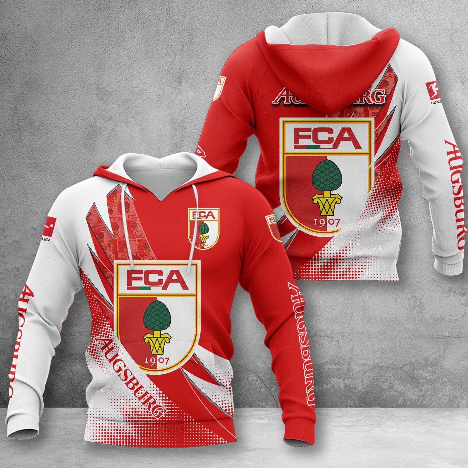 FC Augsburg Hoodie Herren | FCA Kapuzenpullover WINA23161