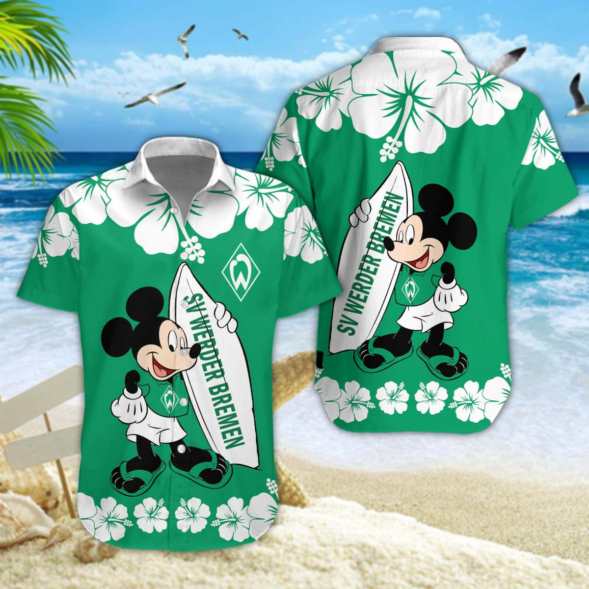 Hawaiihemd Werder Bremen – Herren Sommerhemd Edition A