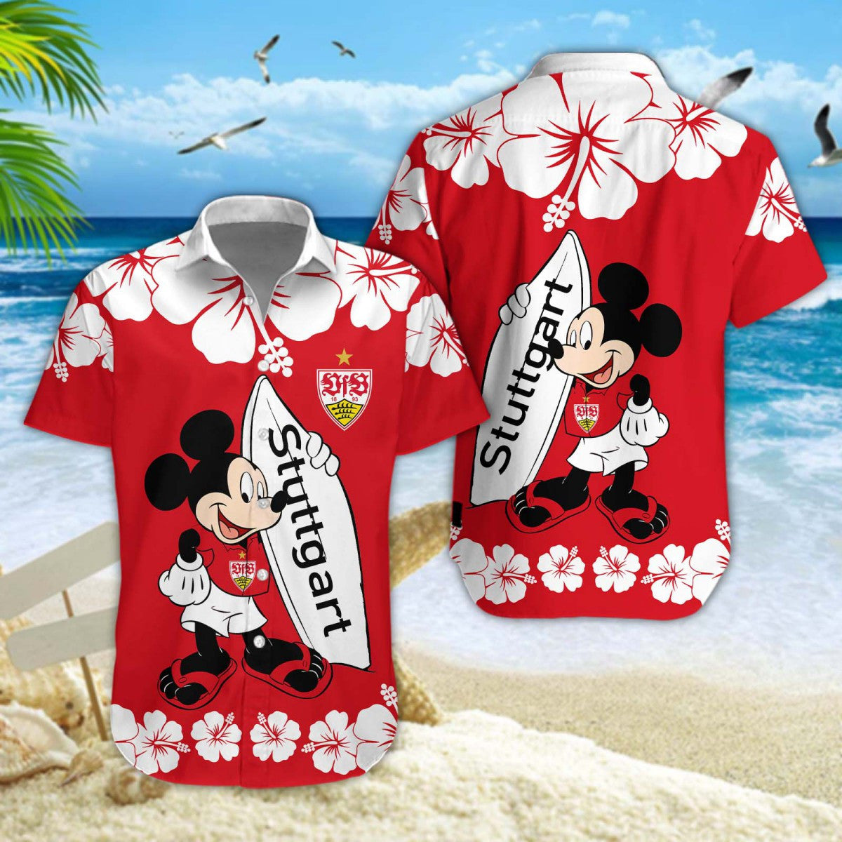 Hawaiihemd VfB Stuttgart – Herren Sommerhemd Edition A