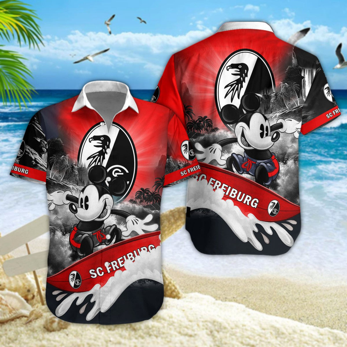 Hawaiihemd SC Freiburg II – Herren Sommerhemd Classic