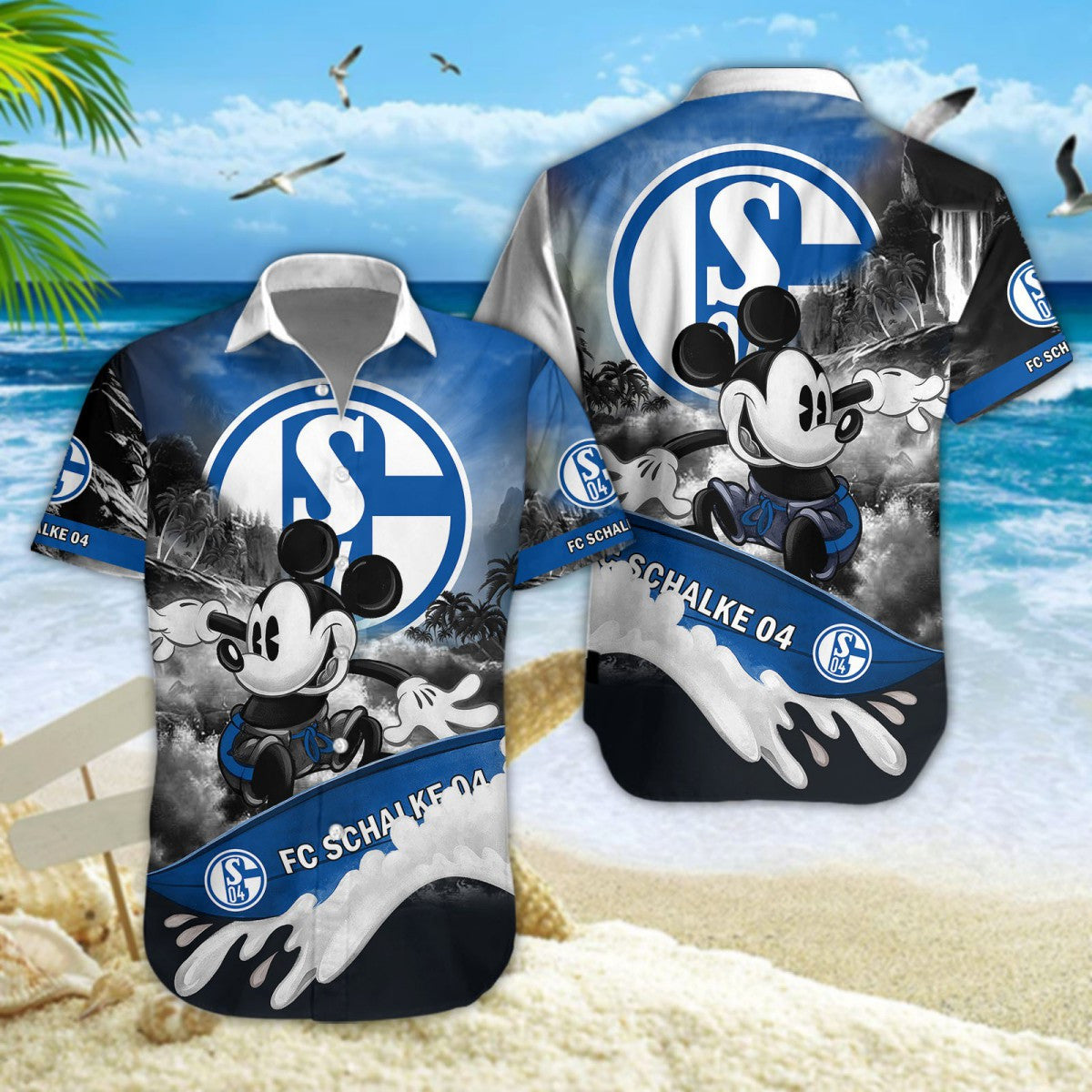 Hawaiihemd Schalke 04 – Herren Sommerhemd Classic