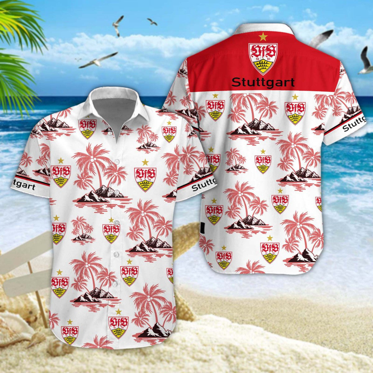 Hawaiihemd VfB Stuttgart – Herren Sommerhemd Special