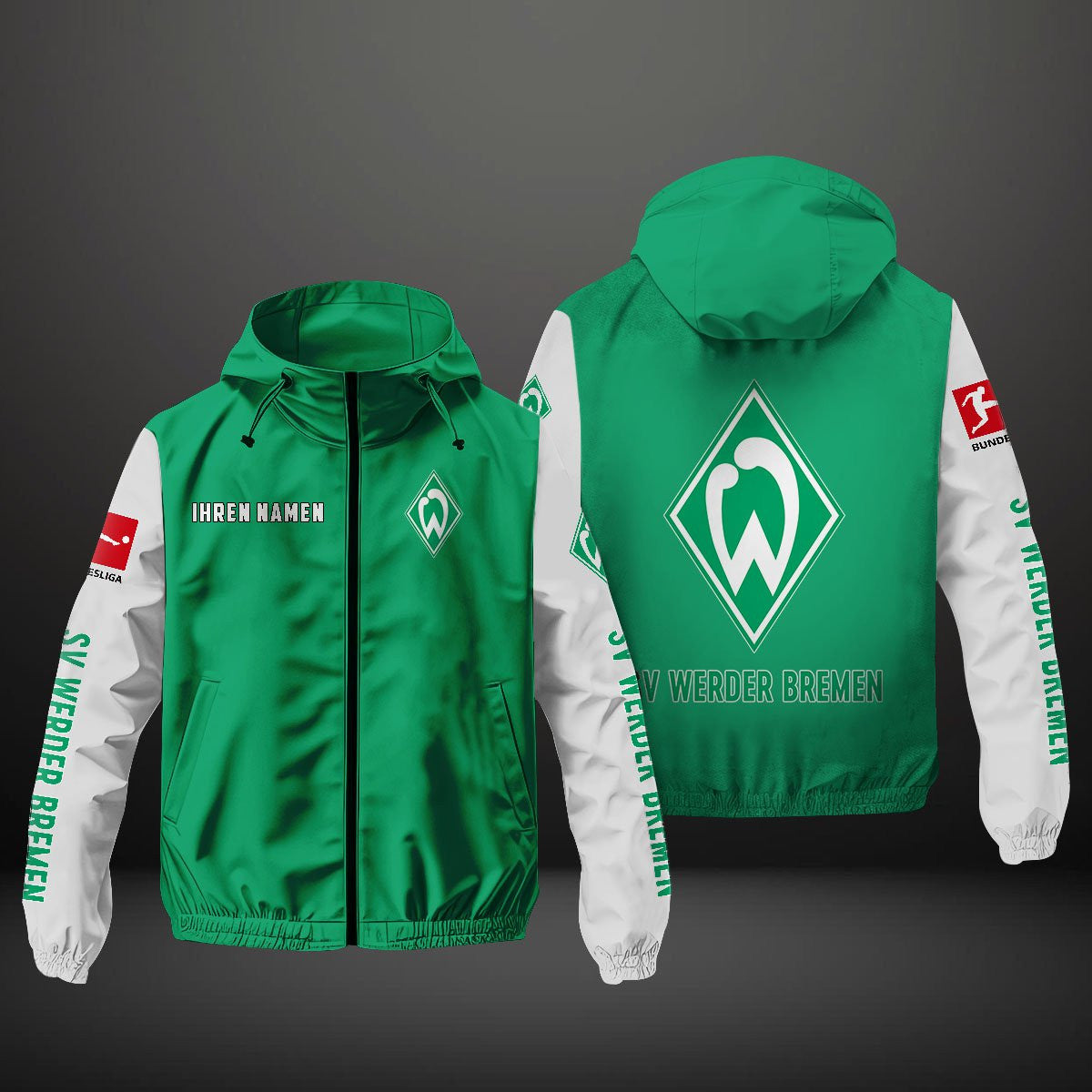 Werder Bremen Windbreaker | SVW Windjacke Wasserabweisend