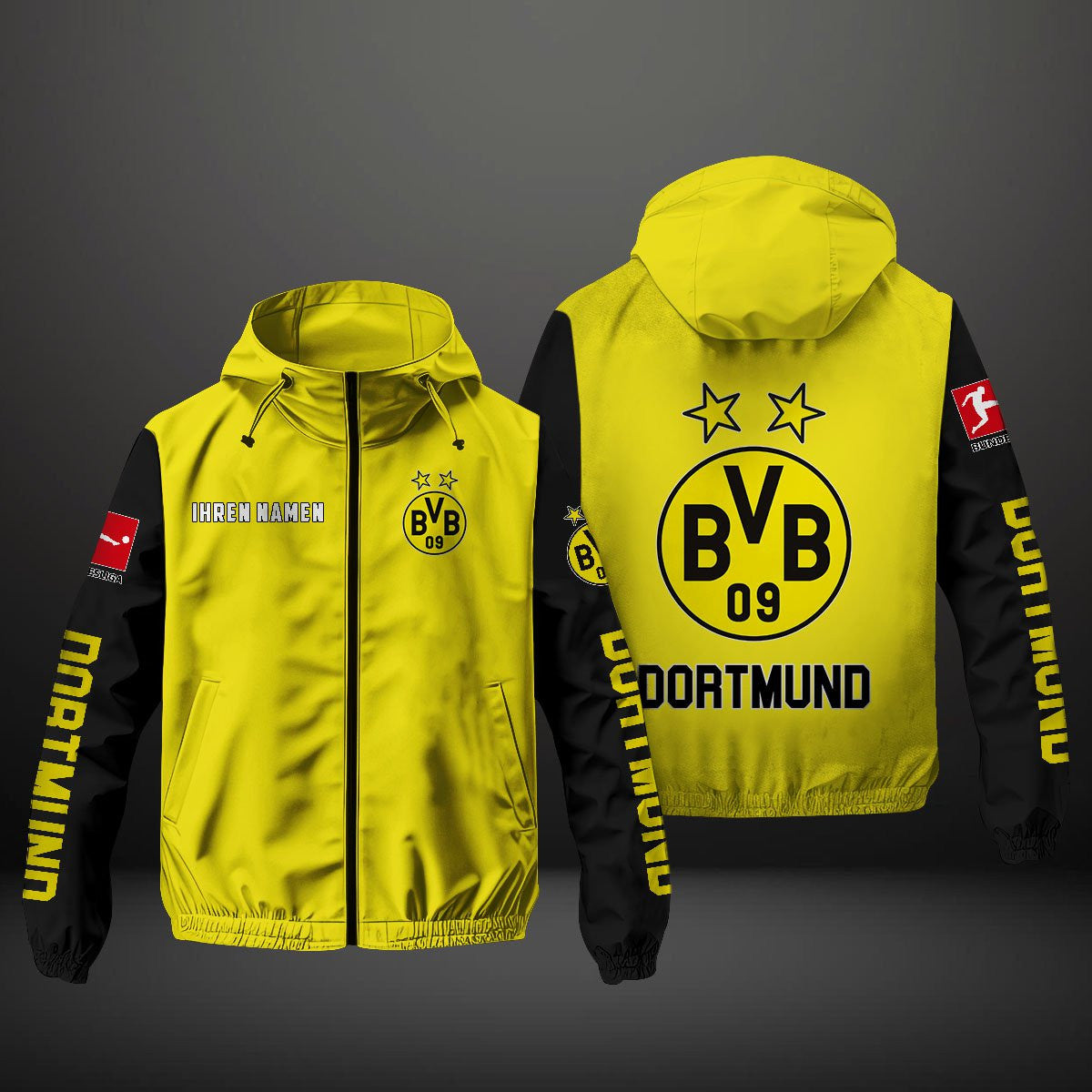 Borussia Dortmund Windbreaker | BVB 09 Windjacke Schwarz-Gelb