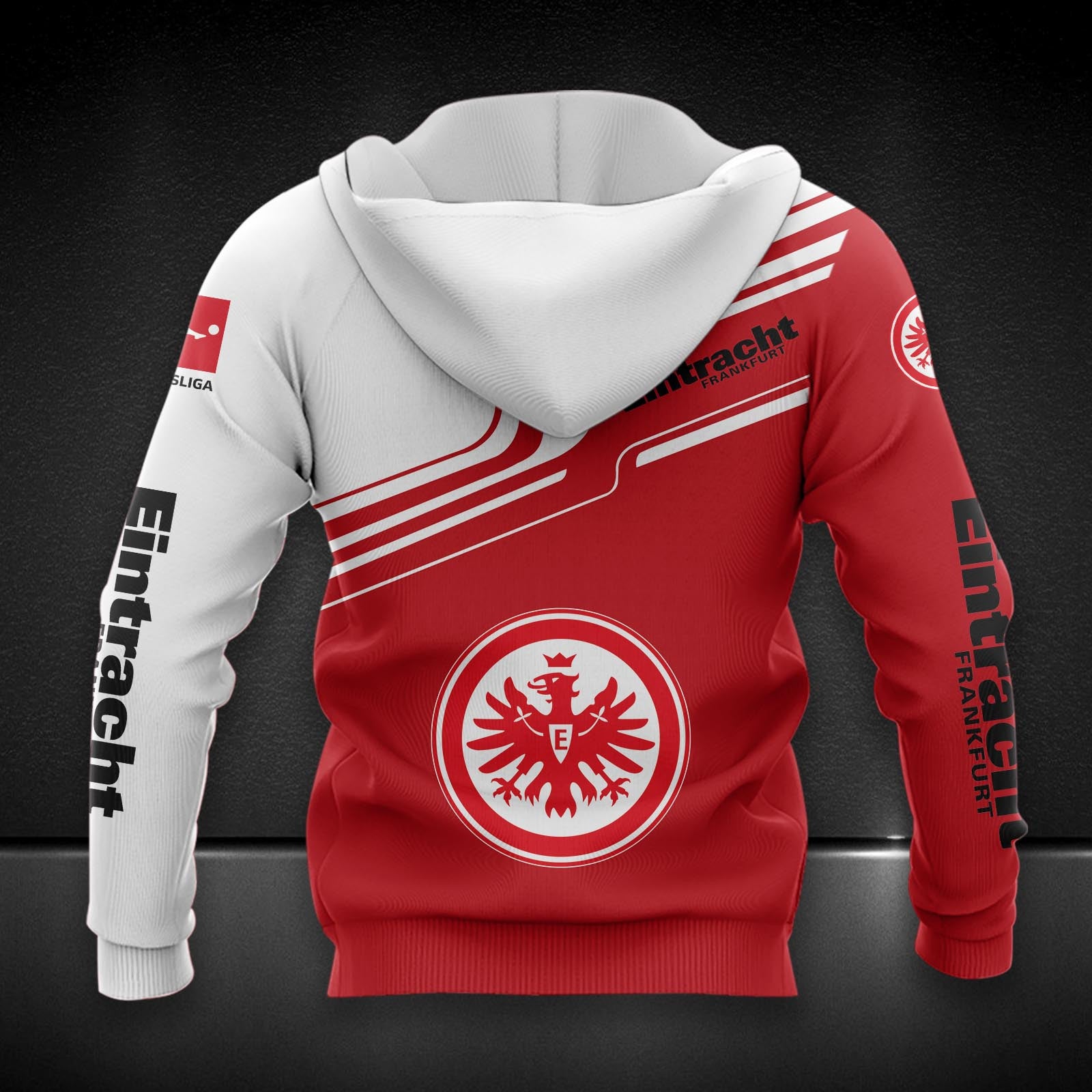 Eintracht Frankfurt Hoodie Herren | SGE Kapuzenpullover DDQQA80217 – Bild 2