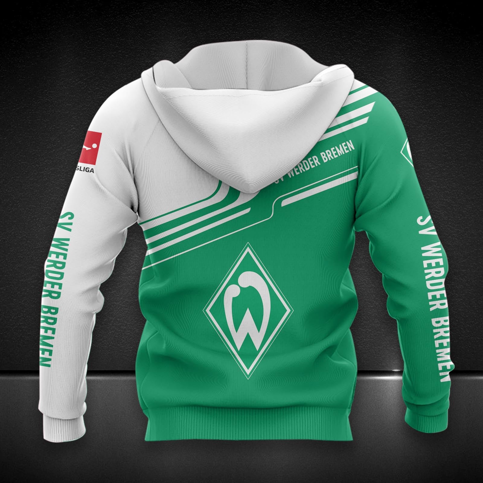 Werder Bremen Hoodie Zip Herren | SVW Kapuzenjacke mit Reißverschluss DDQQA80229 – Bild 2