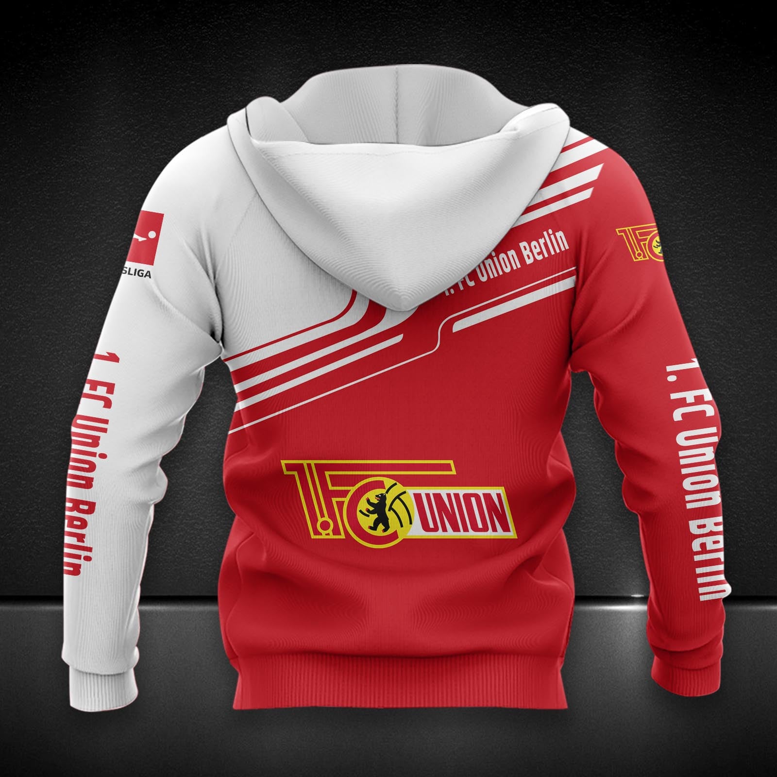 Union Berlin Hoodie Zip Herren | FCU Kapuzenjacke mit Reißverschluss DDQQA80225 – Bild 2