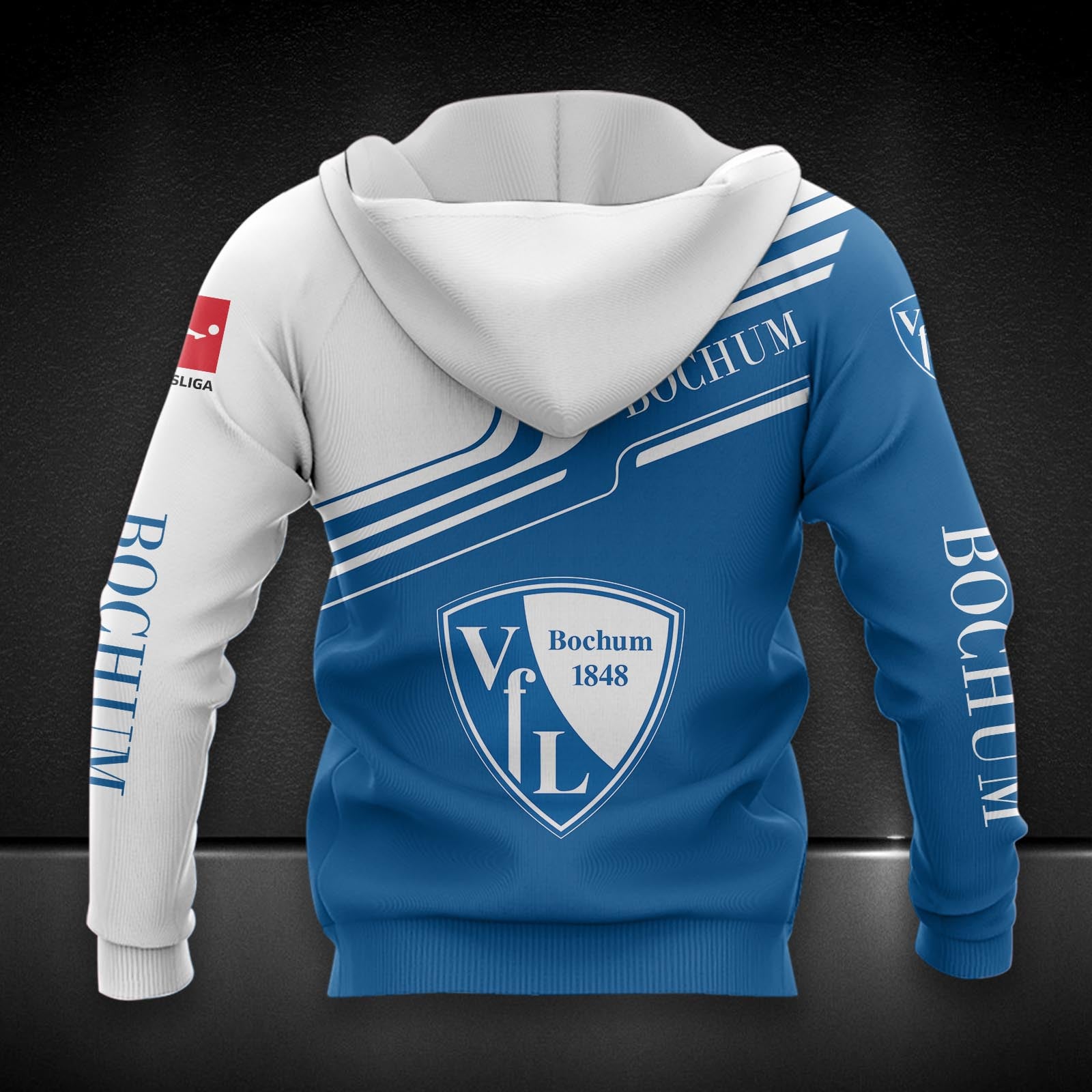 VfL Bochum Hoodie Zip Herren | VfL Kapuzenjacke mit Reißverschluss DDQQA80227 – Bild 2