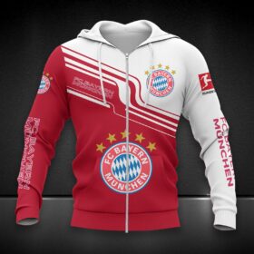 Bayern München Hoodie Zip Herren | FCB Kapuzenjacke mit Reißverschluss DDQQA80219