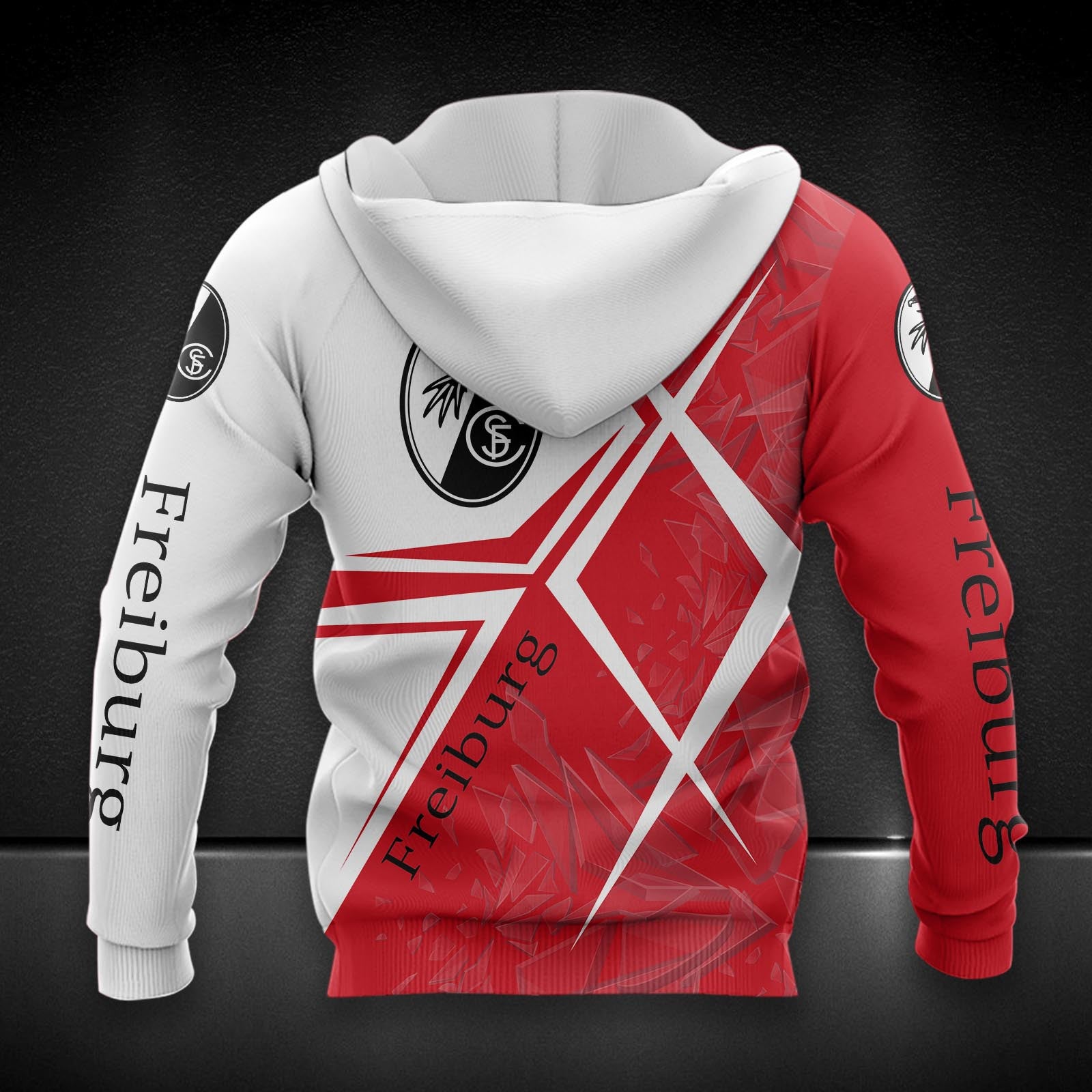 SC Freiburg Hoodie Herren | SCF Kapuzenpullover DDQQA90222 – Bild 2