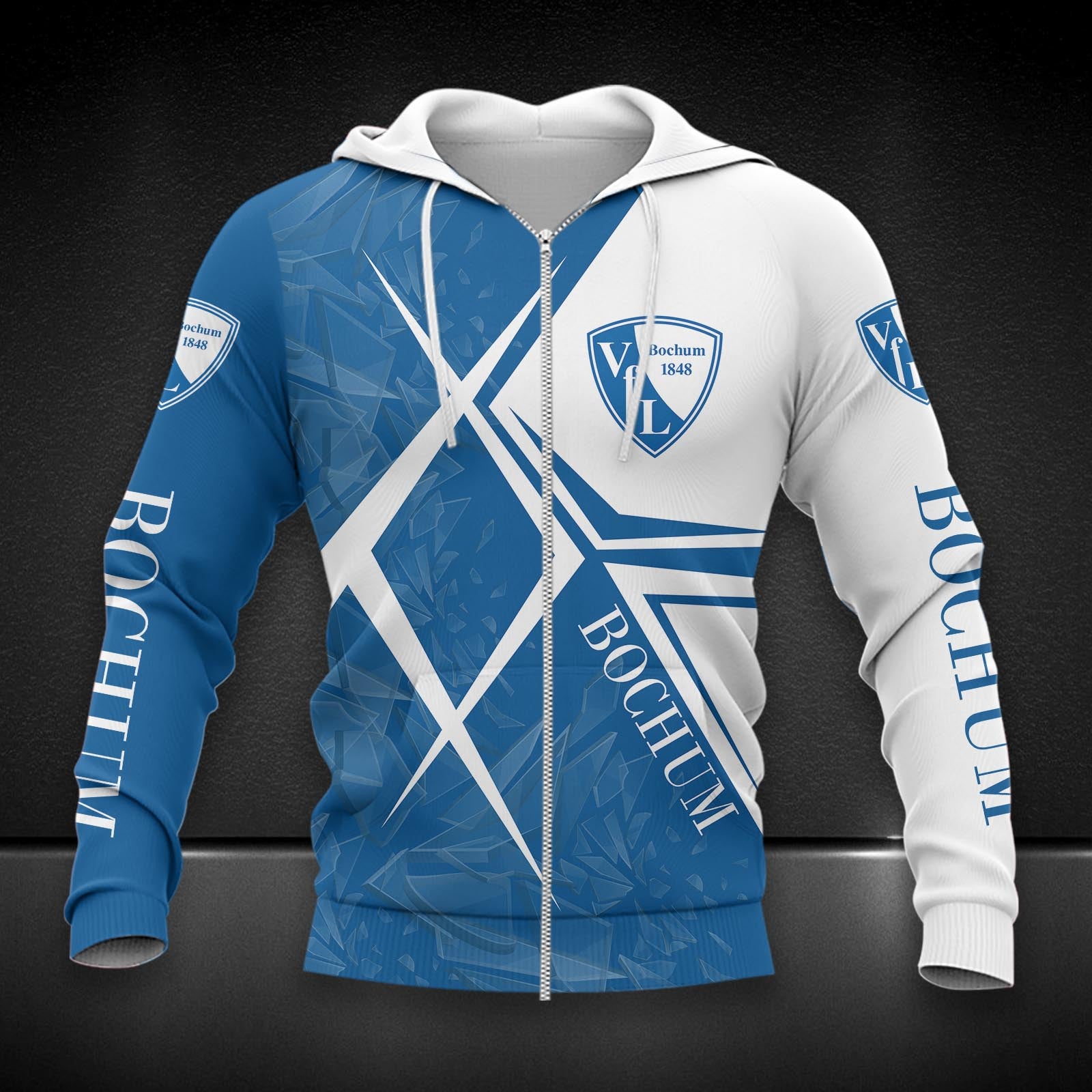 VfL Bochum Hoodie Zip Herren | VfL Kapuzenjacke mit Reißverschluss DDQQA90227